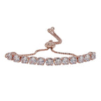 City Girl AD Brass Rhodium-Plated Bracelet – Elegant Linked Adjustable Chain