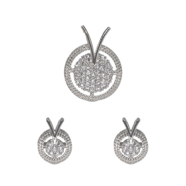 City Girl AD Brass Radiant Noor Pendant Set