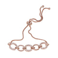 City Girl AD Brass Black Rose-Plated Bracelet – Statement Stone-Studded Adjustable Chain