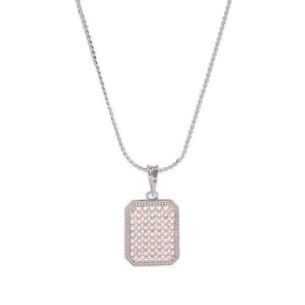 City Girl AD Brass Rhodium Plated Pendant Set