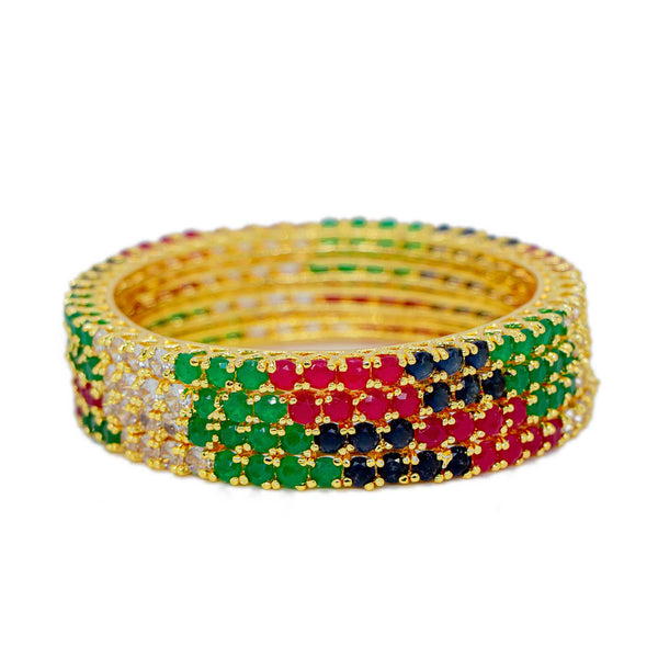 American Diamond  Bangle Multi (Pack of 4)