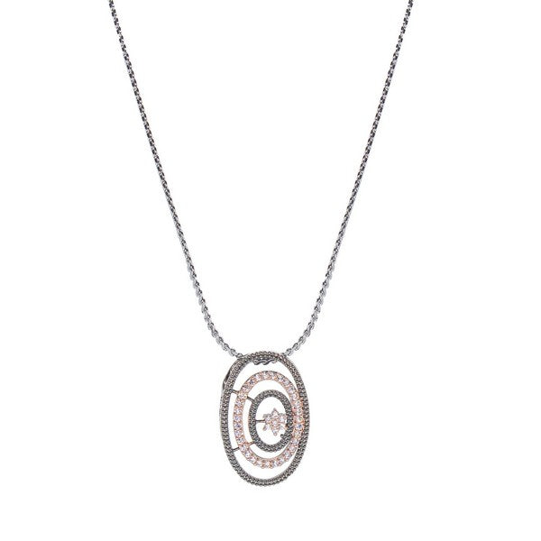 City Girl AD Brass Royal Bloom Pendant Set