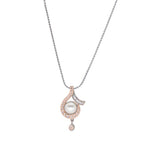 City Girl AD Brass Regal Essence Pendant Set With Pearl