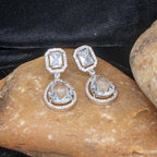 City Girl Brass American Diamond Rhodium Plated Petal Glow Tops