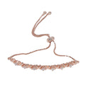 City Girl AD Brass Rhodium-Plated Bracelet – Classic Stone-Studded Adjustable Chain