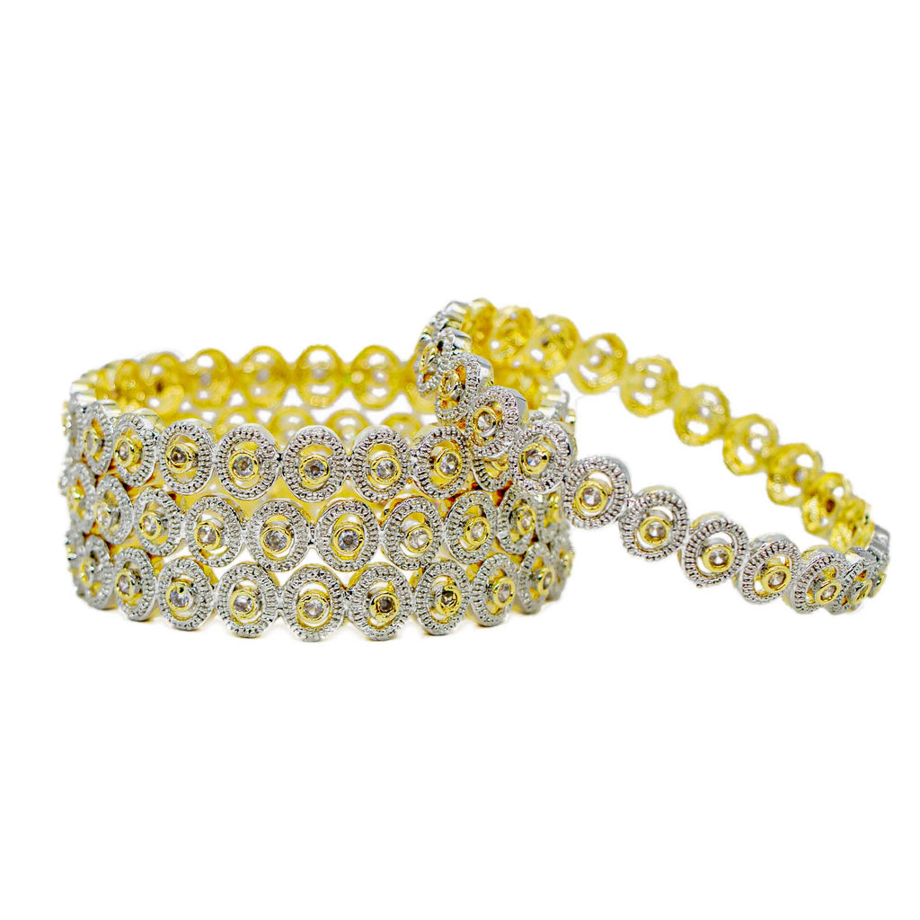 American Diamond Bangle – Aura Collection (Pack of 4)