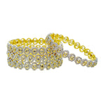 American Diamond Bangle – Aura Collection (Pack of 4)