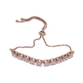 City Girl AD Brass Rhodium-Plated Bracelet – Beaded Edge Adjustable Chain