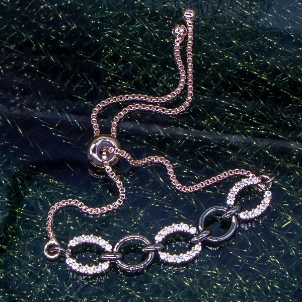 City Girl AD Brass Gold-Plated Bracelet – Traditional Bridal Style with Adjustable Chain