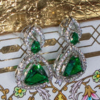 City Girl Brass Rhodium-Plated Radiant Triangle CZ Tops