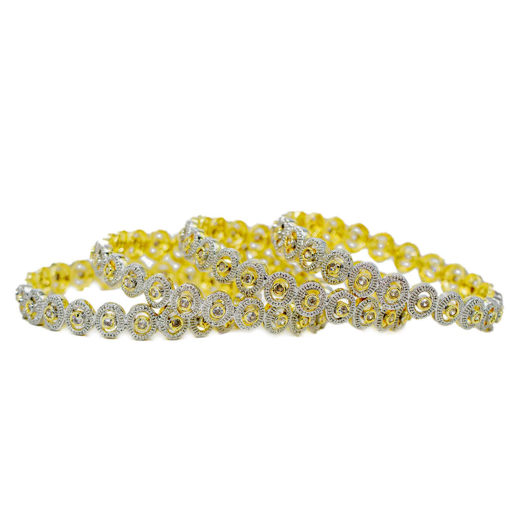 American Diamond Bangle – Aura Collection (Pack of 4)