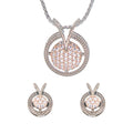 City Girl AD Brass Radiant Noor Pendant Set