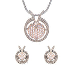 City Girl AD Brass Radiant Noor Pendant Set
