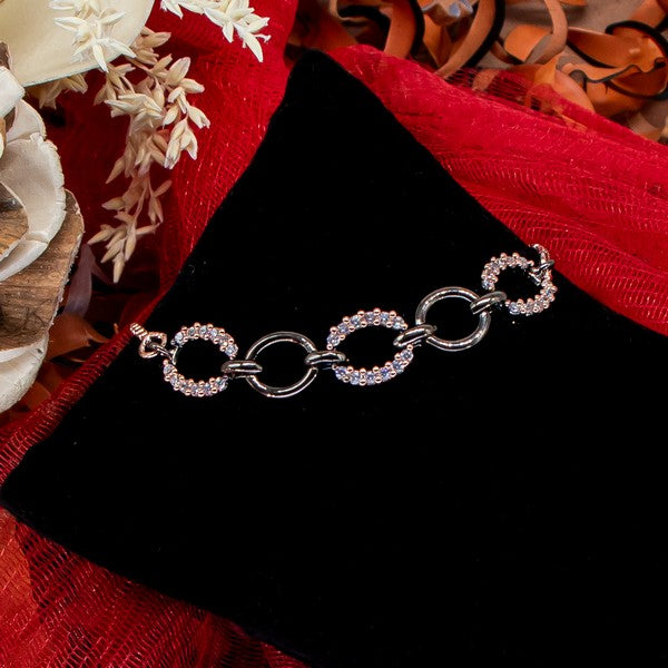 City Girl AD Brass Gold-Plated Bracelet – Traditional Bridal Style with Adjustable Chain