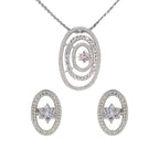 City Girl AD Brass Royal Bloom Pendant Set