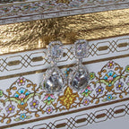 City Girl Brass American Diamond Rhodium Plated Petal Glow Tops