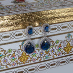 City Girl Brass American Diamond Rhodium Plated Petal Glow Tops