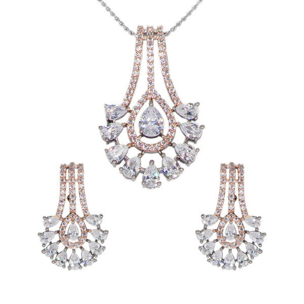 City Girl AD Brass Royal Grace Pendant Set