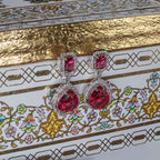 City Girl Brass American Diamond Rhodium Plated Petal Glow Tops