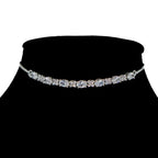 City Girl AD Brass Black Rose-Plated Carved Design Bracelet with Adjustable Chain (Free Size)