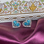 City Girl Brass Rhodium-Plated Eternal Love CZ Studs