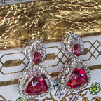 City Girl Brass Rhodium-Plated Radiant Triangle CZ Tops