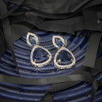 City Girl Brass Rhodium-Plated Radiant Triangle CZ Tops
