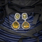 City Girl Brass American Diamond Rhodium Plated Petal Glow Tops