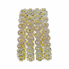 American Diamond Bangle – Aura Collection (Pack of 4)