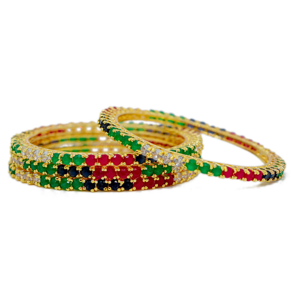 American Diamond Bangle – Harmony Collection (Pack of 4)