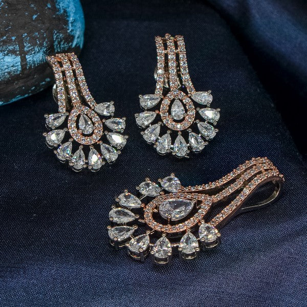 City Girl AD Brass Royal Grace Pendant Set