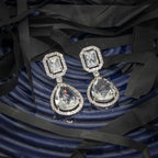 City Girl Brass American Diamond Rhodium Plated Petal Glow Tops
