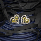 City Girl Brass Rhodium-Plated Eternal Love CZ Studs