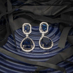 City Girl Brass American Diamond Rhodium Plated Petal Glow Tops
