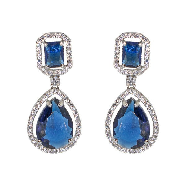 City Girl Brass American Diamond Rhodium Plated Petal Glow Tops