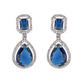 City Girl Brass American Diamond Rhodium Plated Petal Glow Tops