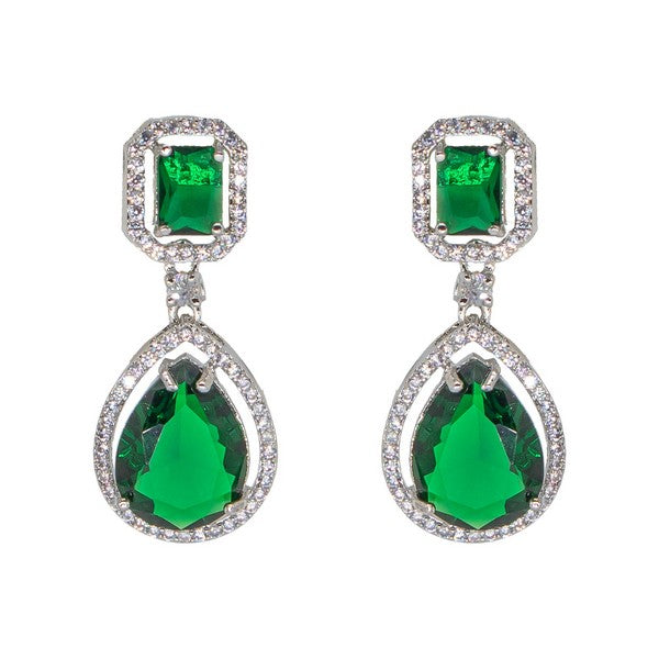 City Girl Brass American Diamond Rhodium Plated Petal Glow Tops