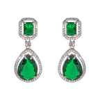 City Girl Brass American Diamond Rhodium Plated Petal Glow Tops