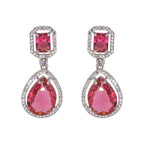 City Girl Brass American Diamond Rhodium Plated Petal Glow Tops