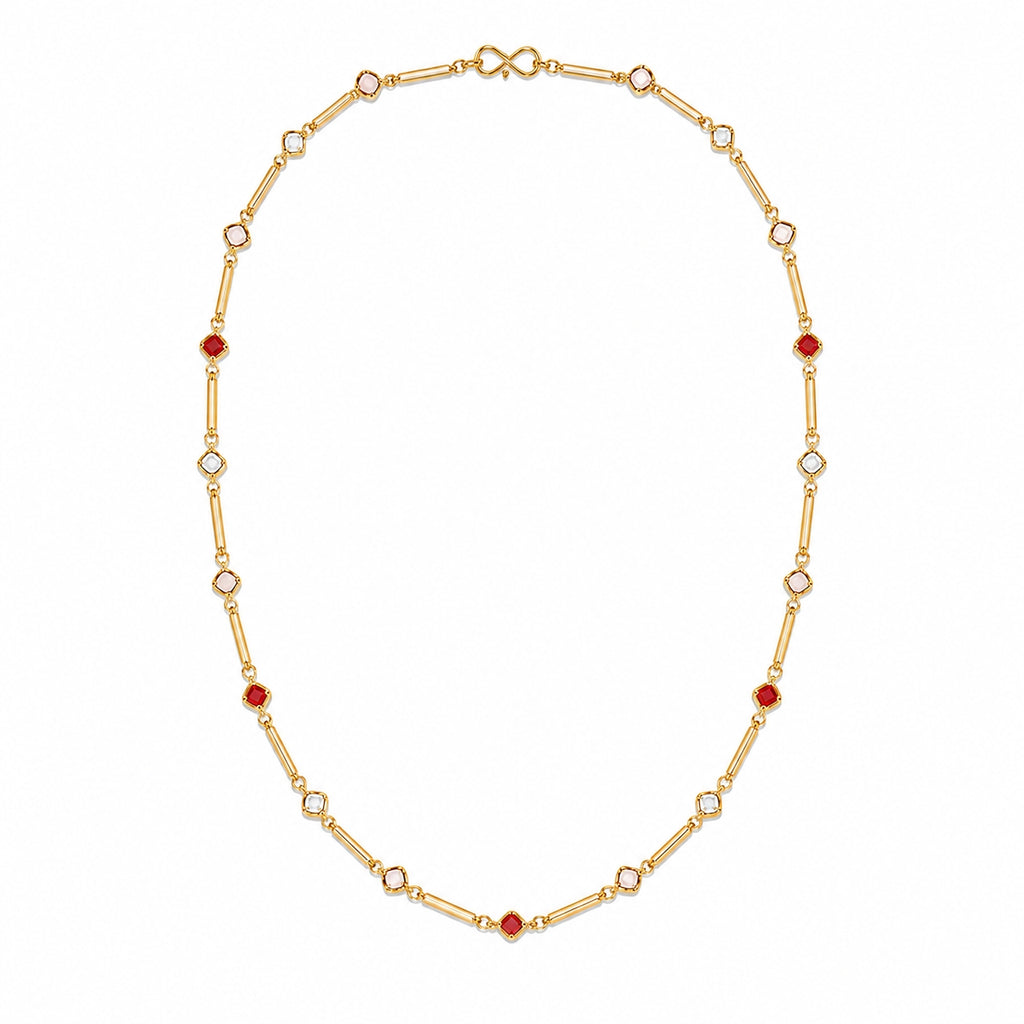 City Girl Jewellery 24K Gold Plated Evil Eye Chain Necklace for Women | 24 Inch Lightweight Anti-Tarnish Necklace with Secure S-Hook | Daily Wear Fashion Jewellery