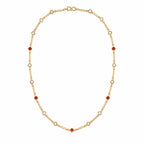 City Girl Jewellery 24K Gold Plated Evil Eye Chain Necklace for Women | 24 Inch Lightweight Anti-Tarnish Necklace with Secure S-Hook | Daily Wear Fashion Jewellery