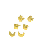 gold plated designer stud earrings