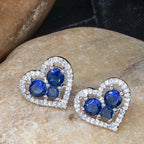 City Girl Brass Rhodium-Plated Eternal Love CZ Studs