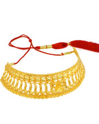 MANIKYA Gold Plated Copper Choker Necklace Set for Women | Bridal Wedding Jewellery Set with Earrings | Traditional Ethnic Party Wear