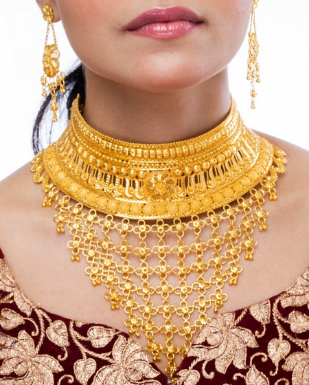 Manikya Copper Gold-plated Gold Jewellery Set (Pack of 1)