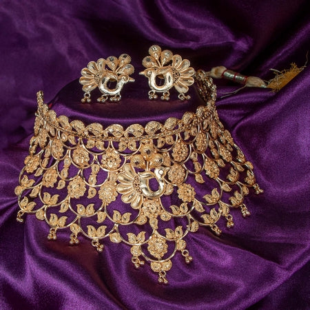City Girl Copper Gold-plated Gold Jewellery Set (Pack of 1) – Antique Temple Style