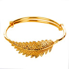 City Girl Brass Gold-plated Wide Cuff Bracelet