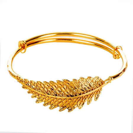 City Girl Brass Gold-plated Wide Cuff Bracelet