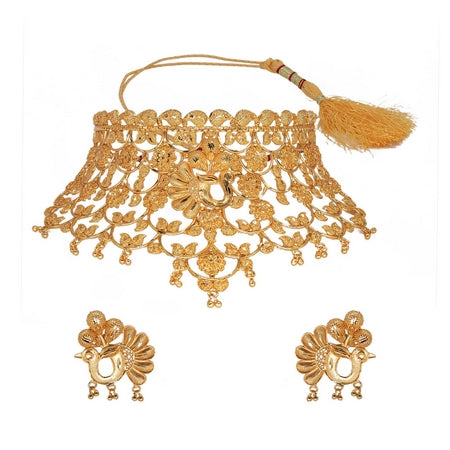 City Girl Copper Gold-plated Gold Jewellery Set (Pack of 1) – Antique Temple Style