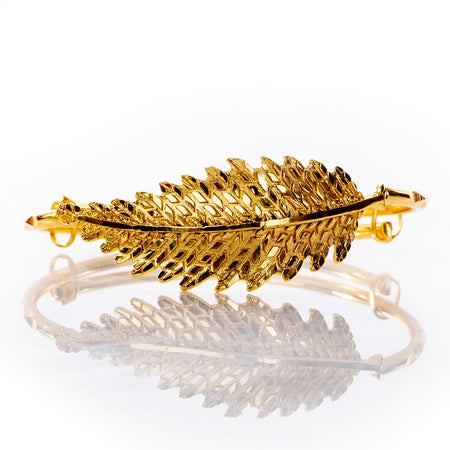 City Girl Brass Gold-plated Wide Cuff Bracelet